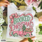 Christmas Sweatshirt All Booked Xmas Sweater Cute Bookish Holiday Pullover - Image 2