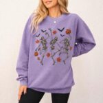 Dancing Skeleton Halloween Sweatshirt, Comfort Colors, Spooky Skeleton Crewneck - Image 4