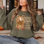 Give Thanks With A Grateful Heart Sweatshirt, Thanksgiving Clothing - Image 4