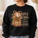 Give Thanks With A Grateful Heart Sweatshirt, Thanksgiving Clothing - Image 2
