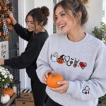 Spooky Nurse Crewneck with Ghost Pumpkin Stethoscope - Embroidered Halloween Nurse Sweatshirt - Fall Sweater - Image 2