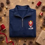 Embroidered Nutcracker Quarter Zip Sweatshirt