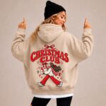 Christmas Club Hoodie Women, Christmas Hoodie with Santa, Xmas Sweatshirt, Holiday Hoodie - Image 6