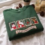 Embroidered Christmas Sweatshirt, Most Wonderful Time Shirt, Santa Embroidery Crewneck - Image 3