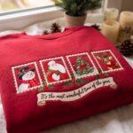 Embroidered Christmas Sweatshirt, Most Wonderful Time Shirt, Santa Embroidery Crewneck - Image 2