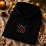 Embroidered Candy Cane Hoodie, Pine Branch - Image 3