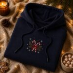 Embroidered Candy Cane Hoodie, Pine Branch - Image 4
