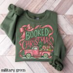 Christmas Sweatshirt All Booked Xmas Sweater Cute Bookish Holiday Pullover - Image 4