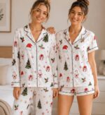 Christmas Pajamas for Women, Holiday PJs Set, Santa Christmas Sleepwear