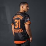 Halloween Baseball Jersey Black Orange Spooky Creepers Jersey Gothic Halloween Shirt
