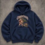 Christmas Hoodie Women, Vintage Santa Claus Hoodie - Image 3