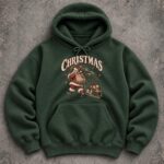 Christmas Hoodie Women, Vintage Santa Claus Hoodie - Image 6