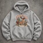 Christmas Reindeer Hoodie, Vintage Christmas Hoodie, Winter Pullover - Image 7