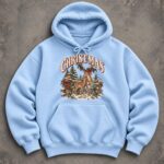Christmas Reindeer Hoodie, Vintage Christmas Hoodie, Winter Pullover - Image 3