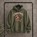 Christmas Hoodie Women, Vintage Santa Claus Hoodie - Image 10