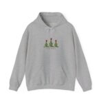 Merry Christmas Hoodie, Three Christmas Trees Hoodie, Unisex Holiday Hooded, Cute Xmas Pullover - Image 3