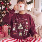 Tis the Season Christmas Sweatshirt, Retro Holiday Shirt, Christmas Tree Shirt, Santa Sweatshirt - Image 5