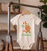 Gingerbread My 1st Christmas Baby Onesie, Candy Cane First Christmas Bodysuit, Cute Holiday Infant Outfit - Image 4