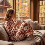 Fall Pajama Set for Women, Pumpkin Pajamas, Cozy Autumn Sleepwear - Image 2