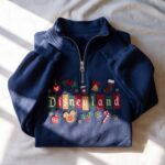 Embroidered Disneyworld Christmas Quarter Zip Sweatshirt, Magical Christmas Sweatshirt - Image 2