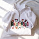 Embroidered Disneyworld Christmas Quarter Zip Sweatshirt, Magical Christmas Sweatshirt - Image 4