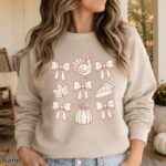 Coquette Thanksgiving Sweatshirt, Cozy Fall Dinner Outfit - Image 7