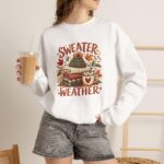Sweater Weather Sweatshirt, Fall Coffee Lover Gift, Pumpkin Spice Shirt - Image 6