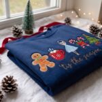 Embroidered Cozy Christmas Season Sweatshirt, Christmas Santa Nutcracker Apparel - Image 3