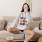 Boho Pumpkin Sweatshirt Cute Fall Pumpkin Pattern Sweater Autumn - Image 2