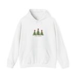 Merry Christmas Hoodie, Three Christmas Trees Hoodie, Unisex Holiday Hooded, Cute Xmas Pullover - Image 5
