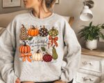 God Is Faithful In Every Season Sweatshirt, Christian Autumn Hoodie, Pumpkin Faith Sweatshirt - Image 2