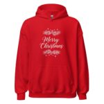 Merry Christmas Hoodie, Elegant Script Christmas Hoodie, Holiday Hoodie