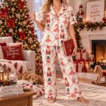 Nutcracker Ballerina Christmas Pajama Set, Women’s Holiday PJs, Sugar Plum Fairy Sleepwear - Image 4