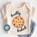 Freshly Baked Baby Onesie, Funny Cookie Baby Announcement Bodysuit, Cute Cookie Pregnancy Reveal One Piece, Baker Baby Gift - Image 2
