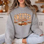 Retro sweater Weather Sweatshirt, Fall Coffee Lover Gift, Cute Fall Sweatshirt, Thankgiving Sweater - Image 3