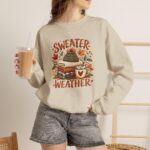 Sweater Weather Sweatshirt, Fall Coffee Lover Gift, Pumpkin Spice Shirt - Image 5