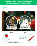 Custom Acrylic Christmas Tree Ornament 2026, Christmas Decor Keepsake Gift - Image 4