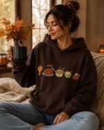 Thankful Thanksgiving Hoodie Cute Kawaii Fall Graphic Friendsgiving - Image 2