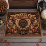 Thanksgiving Doormat, Happy Thanksgiving Welcome Mat, Turkey Fall Porch Decor - Image 3