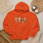 Fall Coffee Hoodie, Pumpkin Spice Hoodie, Autumn Latte Sweatshirt, Cozy Coffee - Image 4