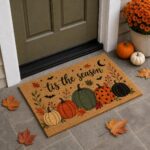 Fall Doormat, Tis the Season Doormat, Pumpkin Welcome Mat - Image 2