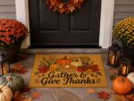 Gather and Give Thanks Doormat, Thanksgiving Doormat