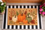 Fall Pumpkin Doormat, Autumn Door Mat, Harvest Welcome Mat, Thanksgiving Doormat - Image 5