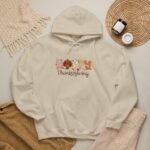Happy Thanksgiving Turkey Hoodie  Thanksgiving Sweatshirt - Image 3