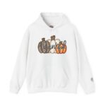 Thankful Pumpkin Trio Hoodie  Fall Thanksgiving Hoodie - Image 2