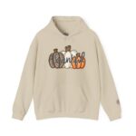 Thankful Pumpkin Trio Hoodie  Fall Thanksgiving Hoodie