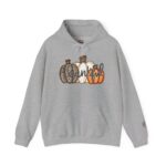 Thankful Pumpkin Trio Hoodie  Fall Thanksgiving Hoodie - Image 3