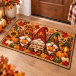 Thanksgiving Non-Slip Doormat, Fall Autumn Welcome Mat