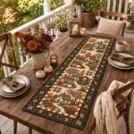 Fall Quilted Table Runner, Cottagecore Pumpkin Table Decor, Autumn Dining Runner, Farmhouse Thanksgiving Kitchen Decor, Harvest Table Decor