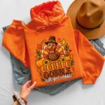 Gobble Till You Wobble Sweatshirt, Funny Turkey Hoodie, Thanksgiving Long Sleeve - Image 4